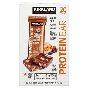 Kirkland 커클랜드 프로틴바 초콜릿 피넛버터 청크 60g 21입