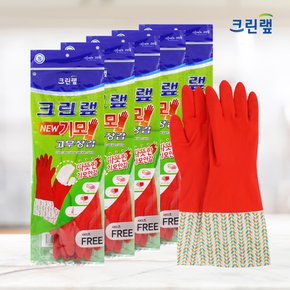 크린랩 기모 고무장갑 x 5켤레 / 겨울 방한 세차 김장