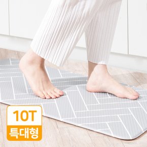10T 특대형 PVC 주방 욕실 현관 화장실 싱크대 부엌 매트 발매트