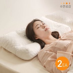 [방수베개커버증정]수면공감 우유베개 라텍스 기능성 경추 베개 (2EA)