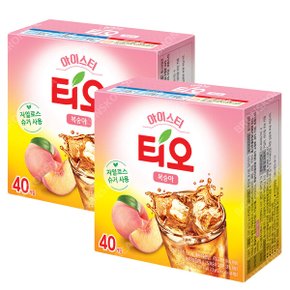 동서 티오 아이스티 복숭아맛 40T X 2개(80T) 분말 음료 에이드 레몬맛 애플