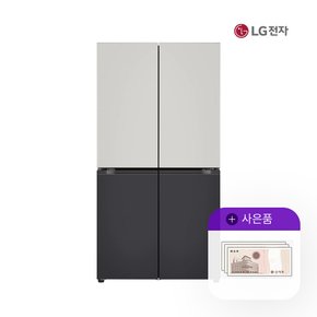 렌탈 LG 디오스 냉장고 오브제 870L 메탈 4도어 베이직 T873MGB012 5년 57500