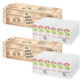일본 Kikkoman Soymilk Beverage Tea 기꼬만 소이밀크 티 두유 200ml 30입 2팩 (총60입)