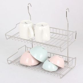 주방용품 선반정리대 걸이형 주방 컵걸이 다용도선반 그릇건조 2단랙신형