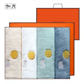 [송월타올]달토끼 4매 선물세트+쇼핑백 기념수건 답례품