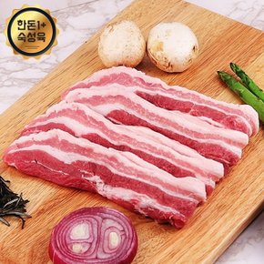 [냉장][한돈1+]국내산 숙성 돼지고기 생 삼겹살 600g