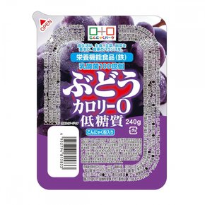요코오 데일리 푸즈 제로 칼로리 포도 젤리 저당질 영양 기능 식품 철 240g×6개 (일본직구)