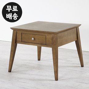 칸 고무나무 원목 사이드 티테이블 미니 탁자 (630)