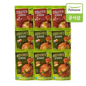 차돌순두부X3봉+의정부식X3봉+송탄식X3봉 찌개양념(총9봉)