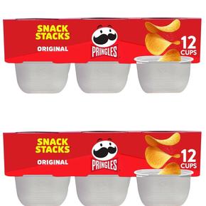 [해외직구] Pringles 프링글스 오리지널 포테이토 크리스피 칩 19g 12입 2팩