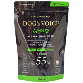 Dog`s Voice 독 보이스 다이어터리(저칼로리) 55 로스트 치킨 & 연어 400g