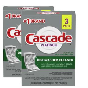 [해외직구] Cascade 캐스케이드 플래티넘 식기세척기 클리너 3입 2팩