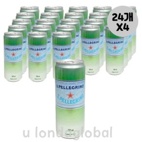 산펠레그리노 수입 탄산수 플레인 캔 음료 24개 X 4