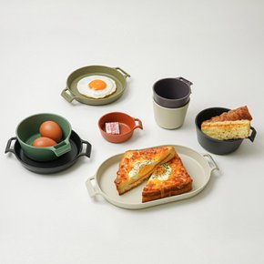 국내생산 캠핑 식기세트 그릇 접시 컵 6P세트 파우치포함