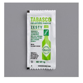 [해외직구]타바스코 그린 핫 소스 패킷 3g 200팩 TABASCO Green Hot Sauce Portion Packet 21oz