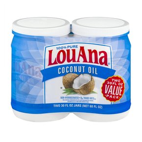 [해외직구]루아나 100% 퓨어 코코넛 오일 887ml 2팩 LouAna Pure Coconut Oil 30oz