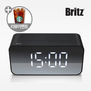 BZ-MX2100 무선 휴대용 블루투스 스피커 FM 라디오 무소음 알람 탁상시계 C타입 BZMX2100
