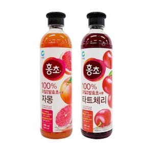청정원 홍초900ml 자몽맛 타트체리맛 음료수 에이드