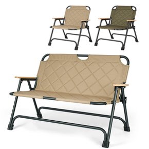 SunnyFeel 아웃도어 캠핑 2인용 접이식 의자 1인용 캐주얼 알루미늄 체어