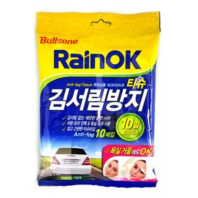 레인OK 김서림방지 티슈 10매