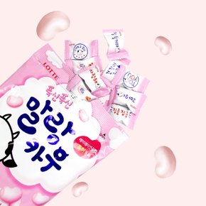 롯데제과 대용량 말랑카우 츄잉캔디 158g / 딸기우유맛