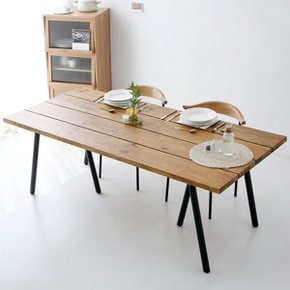 마켓비 FOPIS 와이드 테이블 2000 사이즈 소나무 원목 6인용 8인용 식탁