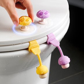 버섯 실리콘 화장실 뚜껑 변기 리프터 시트 핸들 스트랩 손잡이 만능 다용도 욕실 악세사리