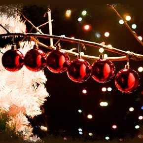 크리스마스 장식 6개 레드유광볼(6cm)트리 성탄절