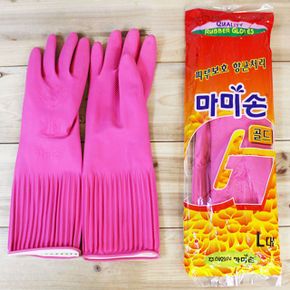 마미손 고무장갑 골드 L 핑크 X ( 3매입 )