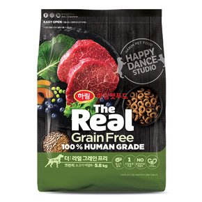 더리얼 그레인프리 크런치 소고기 어덜트 5.8kg / 강아지 대용량 사료