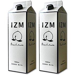 [X2개 세트] BJC IZM 이즘 효소 음료 피치 테이스트 1000ml 청량 음료수 5배 희석시 과즙 1%