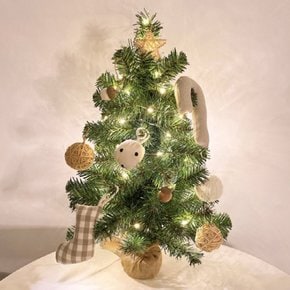 크리스마스 미니 트리 풀세트 45cm (오너먼트 + 조명포함 3M)