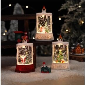 LED 크리스마스 촛불 오르골 램프 선물 소품 무드등 가게 카페 매장