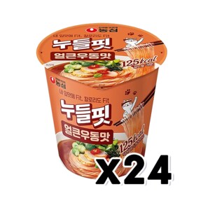 농심 누들핏 얼큰우동맛 소컵 35.9g x 24개