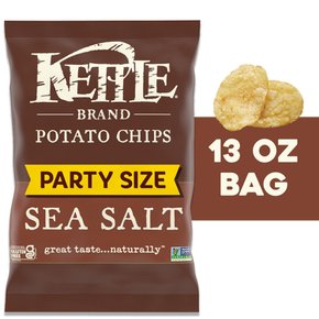 kettle brand케틀브랜드 감자칩, 씨솔트 케틀칩, 파티 사이즈, 368g