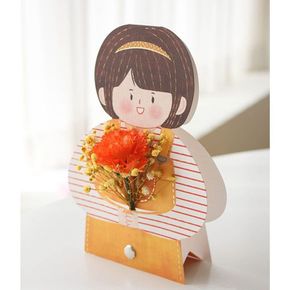 까꿍 비누카네이션 카드 소녀 2P 감사 입체 편지 선물