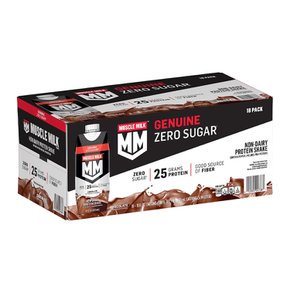[해외직구] 머슬밀크 단백질 프로틴 제로슈가 초콜릿 쉐이크 330ml 18팩