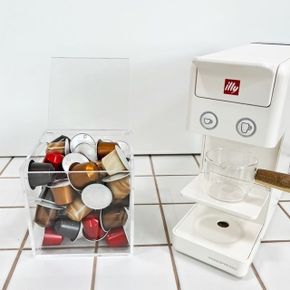 아크릴 사각 투명 커피 캡슐 보관함 3type - M사이즈(10x10cm)