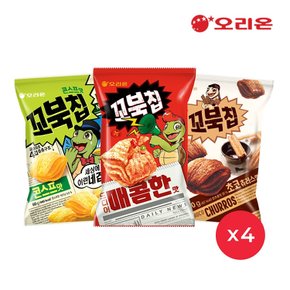 꼬북칩 매콤한맛 콘스프 초코츄러스 80g 각 4개(총12개)