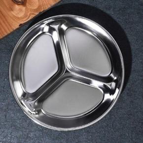 스텐 편리한 그릇 나눔 접시 찬기 반찬 그릇 식기 3칸 19cm