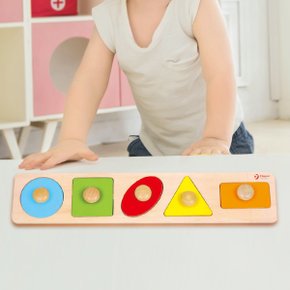 롱지오메트리퍼즐 돌장난감 꼭지퍼즐 소근육발달 원목 유아 어린이집 교구