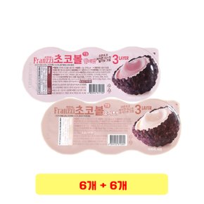 [무료배송] 프란찌 초코볼 딸기맛 27g x 6개 + 요거트향 27g x 6개