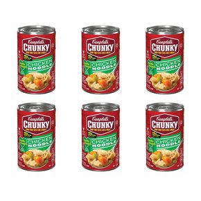 [해외직구]캠벨 수프 청키 헬시 리퀘스트 치킨 누들 527g 6팩 Campbells Soup Chunky Healthy Request Chicken Noodle 18.6oz