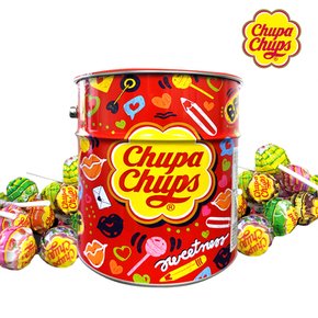츄파춥스 팝아트틴 1650g 대용량 막대 사탕 캔디