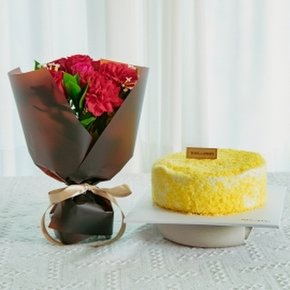 축하해 꽃다발 + 뚜레쥬르 고구마케익 꽃배송