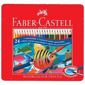 파버카스텔 수채색연필 24색 틴케이스 (115930)