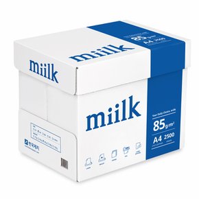 밀크 A4용지 85g 1박스(2500매) Miilk