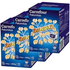 Carrefour 까르푸 솔티드 팝콘 포 전자레인지용 6팩 100g 3팩
