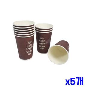 테이크아웃 편리한 일회용 종이컵(380ml) 10p x5개 커피컵