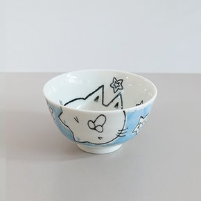 나고미 캐릭터 고양이 공기 밥그릇 일본 도자기 식기